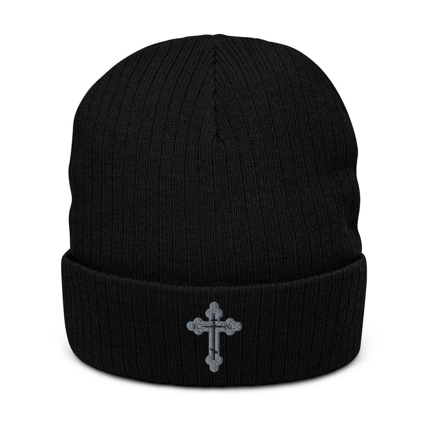 Cross knit beanie